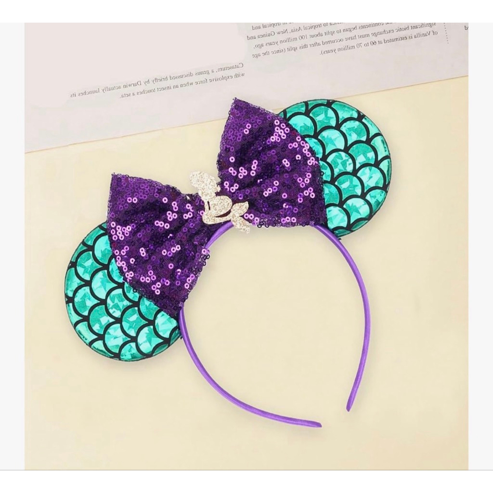 NEW Sequin Mouse Ears Headbands, Glitter Bows Headband